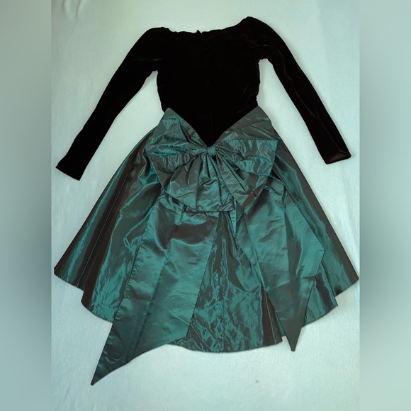 LORALIE original vintage velvet taffeta detachable bow made in USA NEW size 4 - Picture 3 of 10